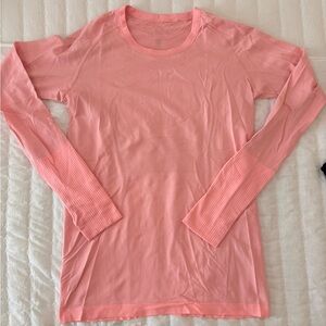 Lululemon Athletica Coral Long Sleeve Top